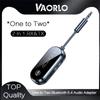 VAORLO 2 IN 1 Receiver and Transmitter Audio Adapter Support One To Two At the Same Time Low Latency Transmission For TV Headphones Speaker