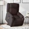 VidaXL Recliner Massage Chair Dark Brown Fabric 3205219