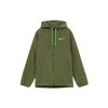 Solid Color Logo Print Hooded Casual Jacket Men Jackets Green DD2129-326