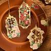 Pendant Metal Bookmark Chinese Style Floral Painting Bookmark Retro Book Clip Teacher