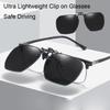 Non-polarized Men Women Square Lens Clip On Lightweight Car Driver Sunglasses Clip Flip Up Driving Sunglasses