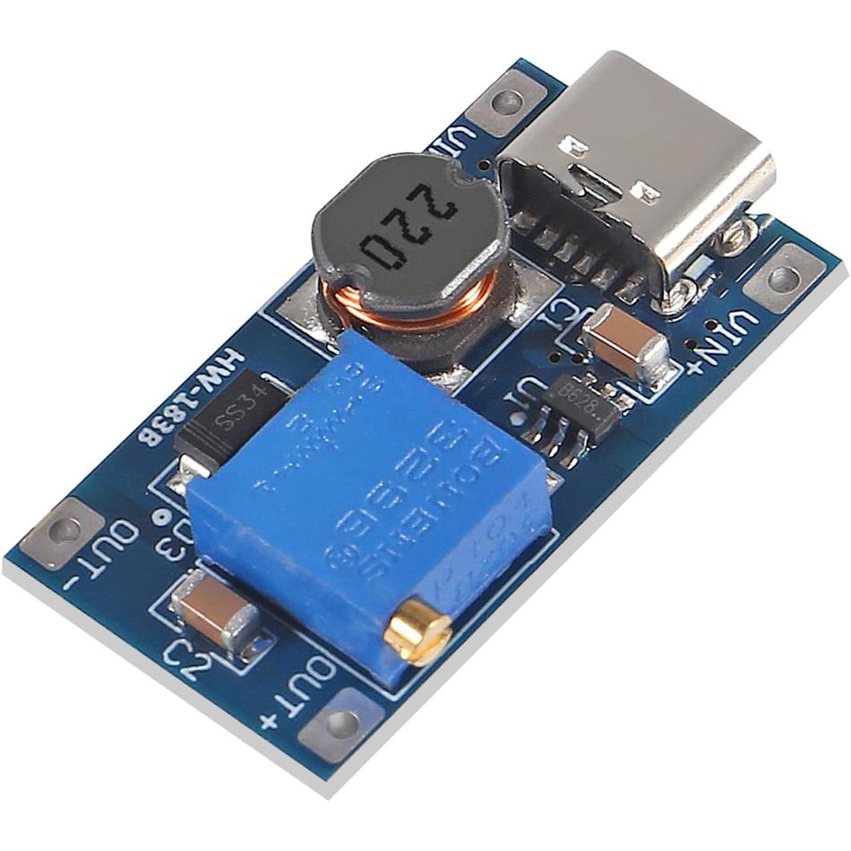 10pcs MT3608 Adjustable Step Up Module Voltage Regulator Micro USB Type-c Plug 2V-24V To 5V-28V 2A Step-Up DC-DC Boost Converter