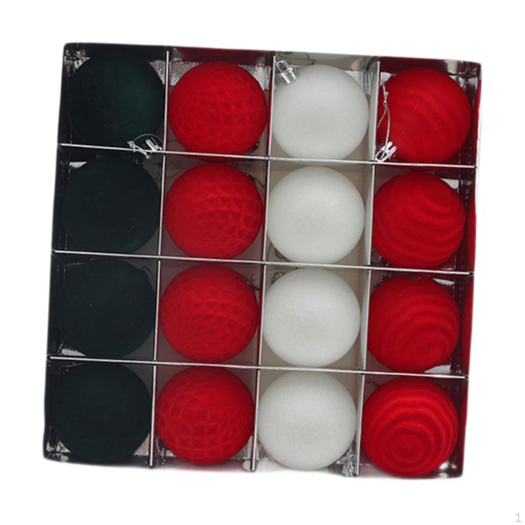 16 Pieces Christmas Ball Ornaments Pendant Drops Tree Hanging