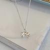 Fashion Shiny Butterfly Necklace Exquisite Silver Chain Necklace Ladies Wedding Party Jewelry Gift Female