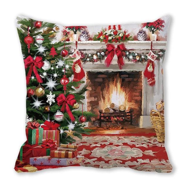 Christmas Ornament Navidad Noel Xmas Gifts Christmas Cushion Cover Merry Christmas Decorations for Home