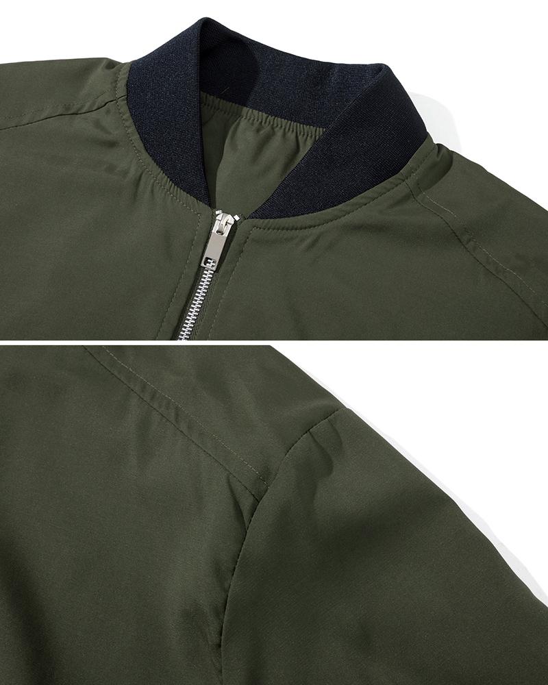 USA Size Men's Lightweight Bomber Jacket for Spring Autumn - Casual Flight Pilot Varsity Baseball Coat