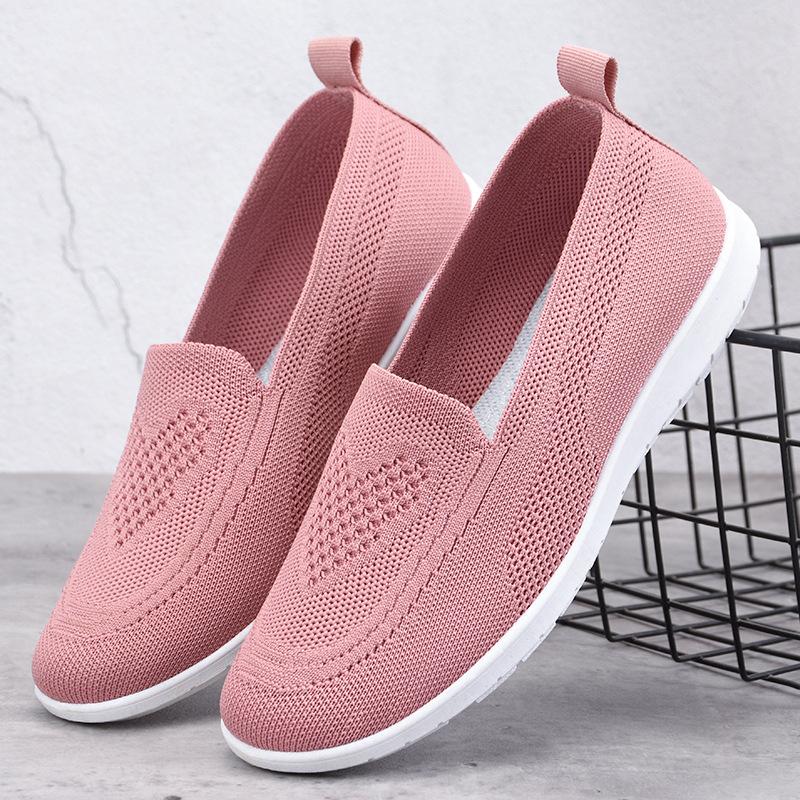 Fashion Women's Summer Shoes New Casual Shoes Mesh Breathable Flat Shoes Comfortable Soft Sole Non-slip Casual Women's
