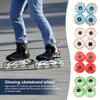 4 Pack Roller Skate Wheels Quad Light Up Skateboard Wheels with Bearings Roller Hockey Wheels for Double Row Skating Skateboard