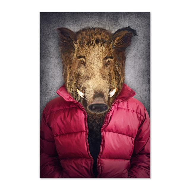 Human Body, Animal Head, Abstract Mural Seal, Giraffe, Painting, Scandinavian Poster, Decoration, Living Room Photo,