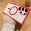 Frosted Frame Magnetic Magsafe Cases For Samsung Galaxy S24 S23 S22 Ultra Plus Wireless Charging Acrylic Bumper Cell Phone Cover