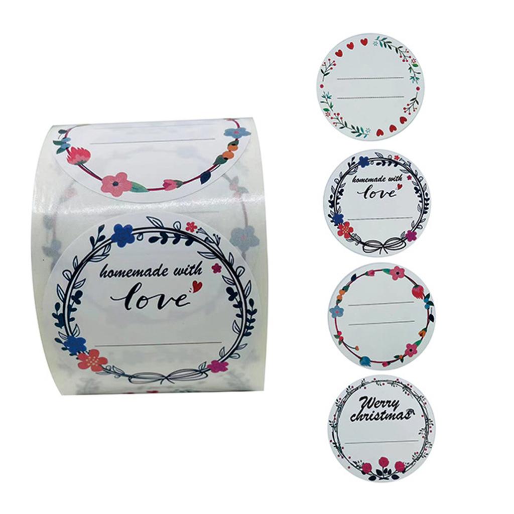 Self-Adhesive Labels 5cm Round Stickers Canning Labels Jar Labels Food Labels Cosmetics Labels Writeable Label for Craft