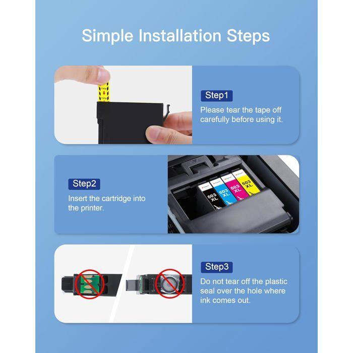 Compatible Ink Cartridges - LASER GENETICS CARRON - 503XL - Pack of 4 - Multi-colors - 550 Pages