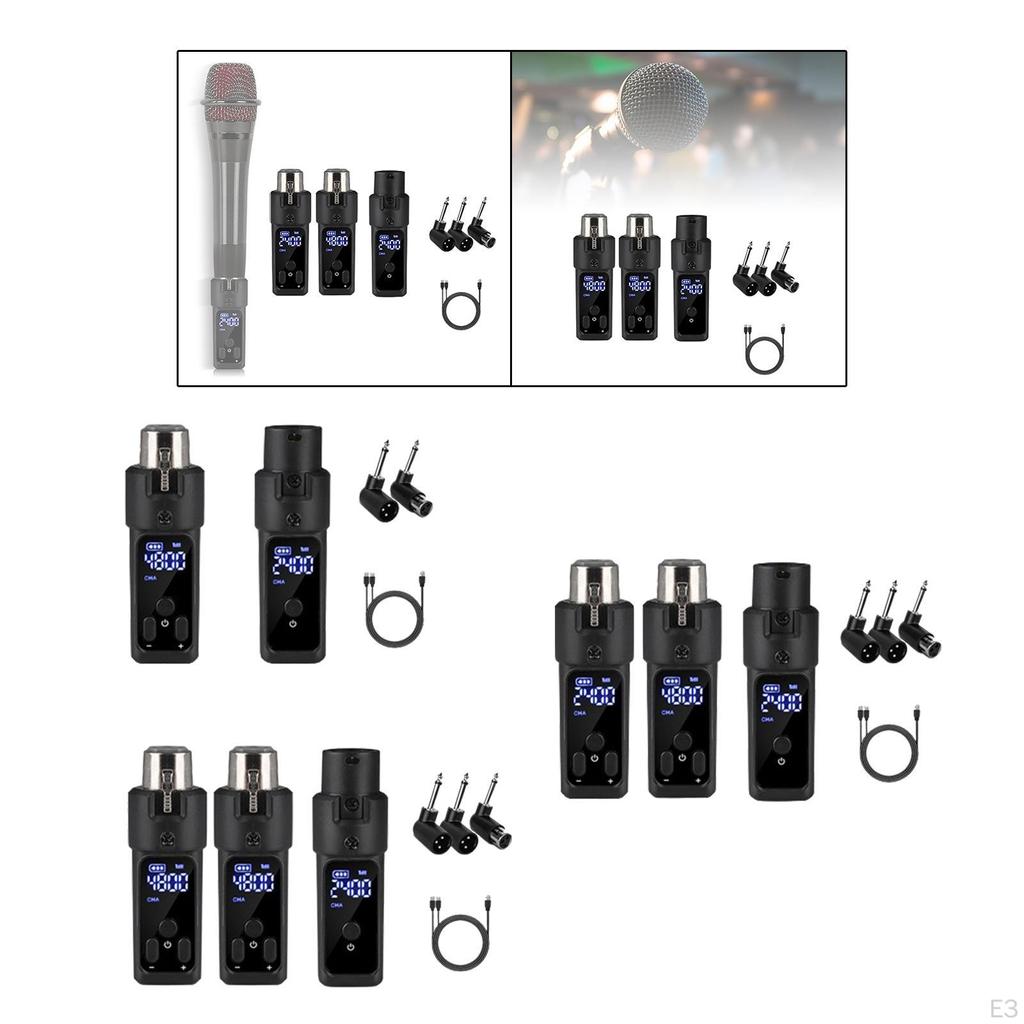 Microphone System with Transmitter And Receiver, 30M Range Rechargeable