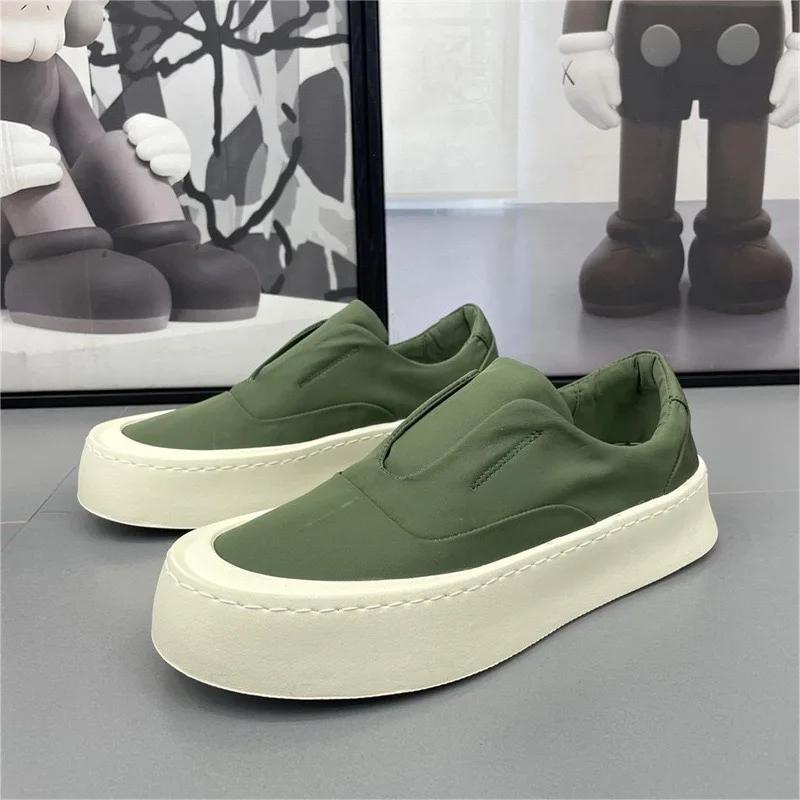 Men's Loafers Ice Silk Breathable Canvas Shoe Outdoor Casual Sneakers Designer Platform Shoes for Men Comfort Walking Lazy Shoes