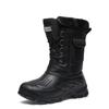 Men's Winter Boots Platform Men's Snow Boots Warm Thick Plush Waterproof Outdoor Fishing Work Boots Plus Size 40-46