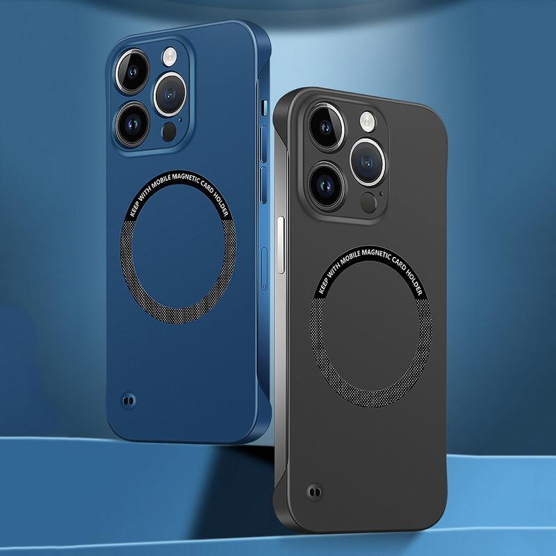 Ultra Thin Hard PC For Magsafe Frameless Magnetic Phone Case For iPhone 14 11 12 13 Pro Mini XR XS Max X 7 8 14 Plus SE Wireless Charging Cover