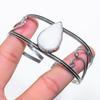 Natural Mother Of Pearl Gemstone 925 Sterling Silver Cuff Bangle Adjustable U2E89