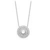 [Q6292] - Silver Necklace 'Cleopatra' Moonstone Silver (rhodium Plated) - 20 Mm