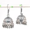 Natural Indian Look Jhumki Gemstone Silver Tribal Bali Earring 2.05" K7D89