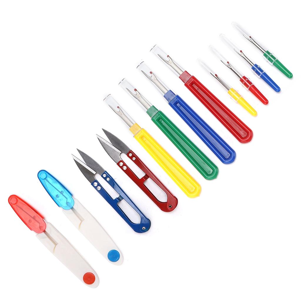 Seam Ripper Kit Portable DIY Colored Plastic Handle Stitch Remover for Sewing Threading Embroidery