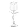 For Party Home Decor Juice Cocktail Champagne Glass Rose Flower Shape Red Wine Glass Goblet