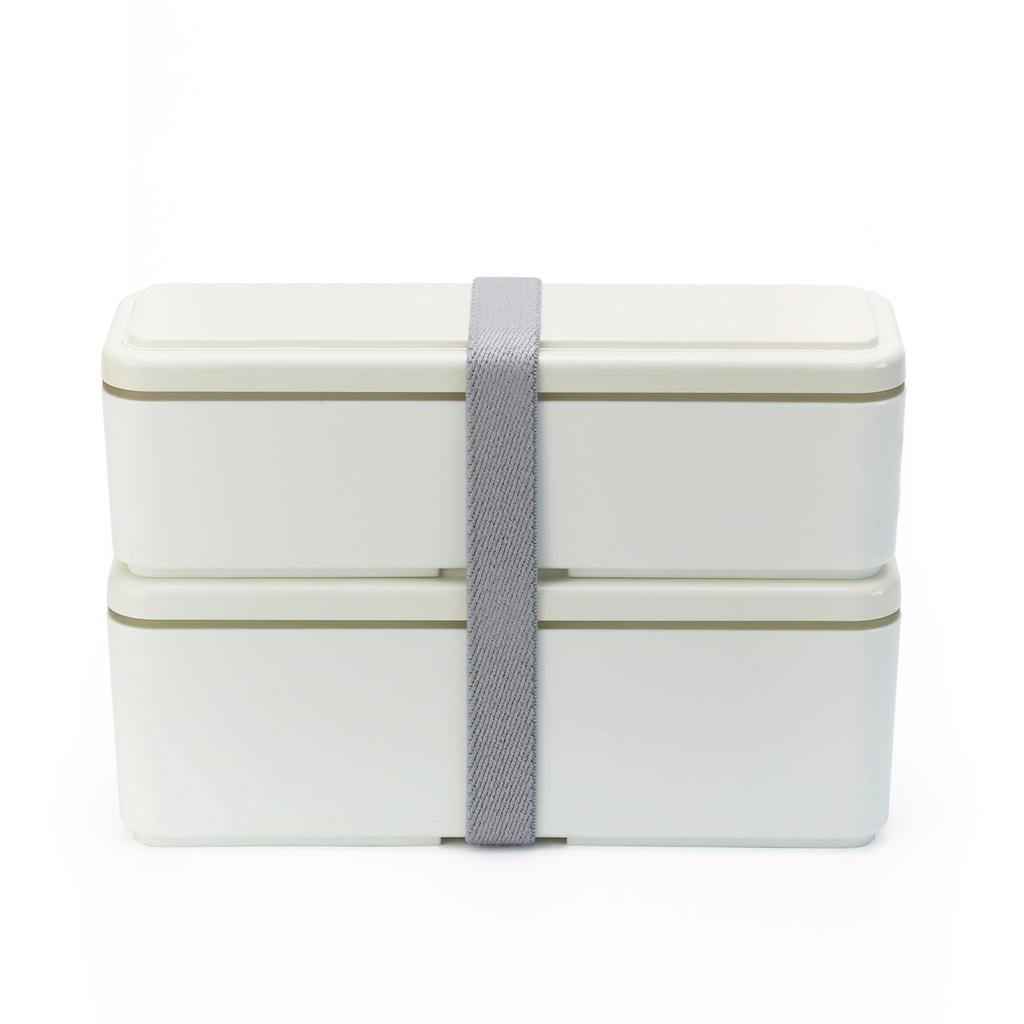 Miyoshi Seisakusho Lunch Box with Integrated Ice Fit Series White X GEL-COOL Pack, Slim, S+L, White, 0101-0099