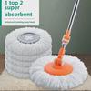 16CM Universal Dual-Purpose Rotary Mop Head - Thickened Fiber for Wet & Dry Cleaning