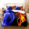 Ice and Fire Pattern Duvet Cover Set Single Double Size Polyester Comforter Cover for Teens Adults Bedding Set with Pillowcase