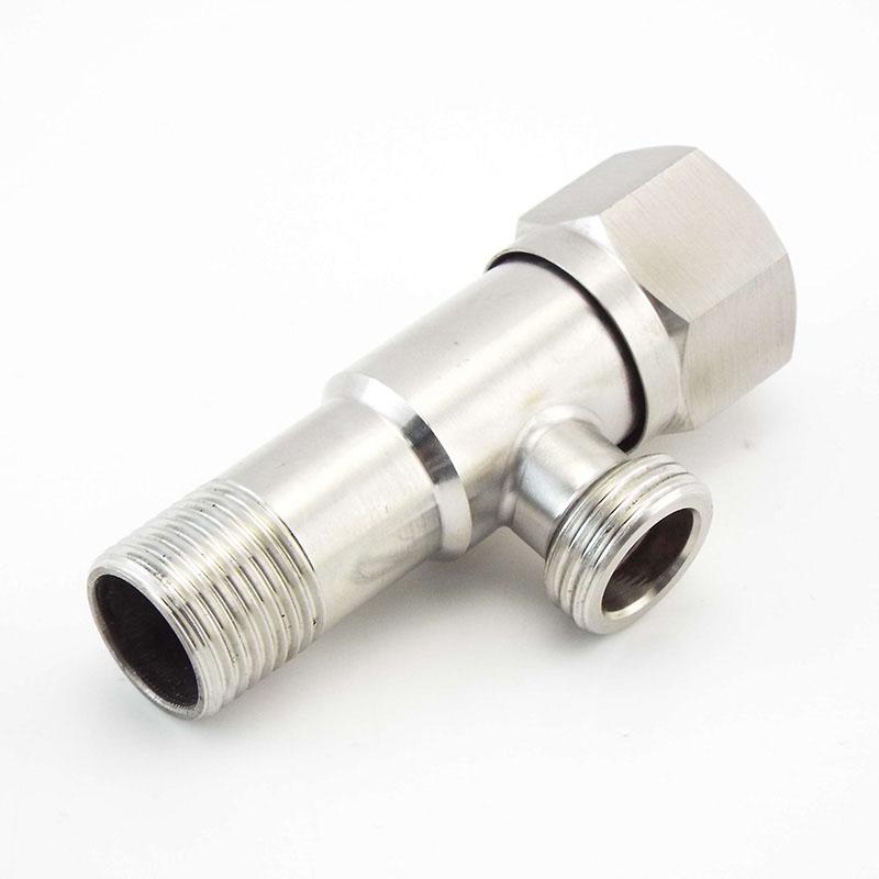 Угловые запорные клапаны из нержавеющей стали 304 G1/2 20 мм, запорный клапан для холодной и горячей воды для ванной комнаты, туалета, раковины, аксессуары a1