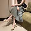 Fashion 2025 New Elegant and Fashionable High Heels Women Spring Chunky and Sweet One-line Buckle with Skirt Mary Jane Single Shoes