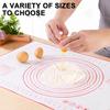 Silicone Baking Mat Non-Stick Pastry Dough Rolling Mat with Measurement Marks Heat-Resistant Cookies Fondant Making Mat Thick Baking Pad