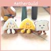 Plush Toast Bread Character Stuffed Doll Keychain For Bookbags And Collectors