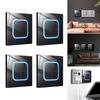 Wall Button Light Switch Tempered Glass Panel LED Switch 1/2/3/4 Gang Wall Glasses Panel Switch with Led Indicator