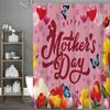 Mother's Day Tulip Flower Shower Curtain, Bathroom Decorative Shower Curtain, Waterproof Shower Curtain with Hooks
