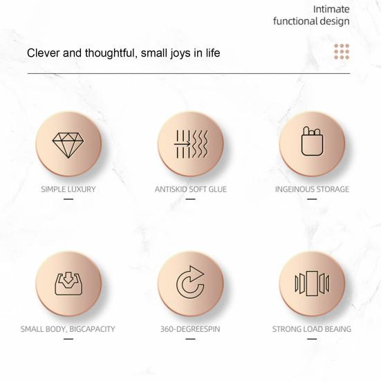 Lazy Susan Turntable Organizer Spice Holder 360-Degree Rotatable Large Capacity Non-Slip Base Design Storage Holder