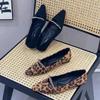 Fashion Spring Autumn Fashionable Comfortable Elegant Versatile and Wear-resistant Casual Flat-soled Leopard Print Shoes Zapatos Mujer