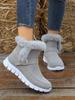 Women's Korean Style Winter Snow Boots Plus Velvet Warm Flat Boots