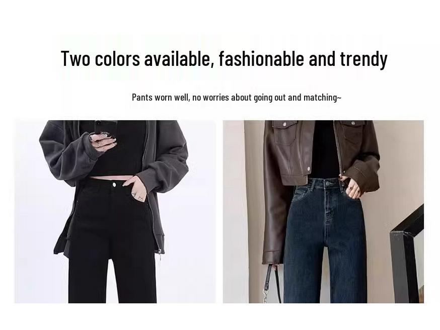 Women's High Waist Slimming Straight Leg Jeans - New 2025 Spring/Autumn Styles, Small Sizes Available