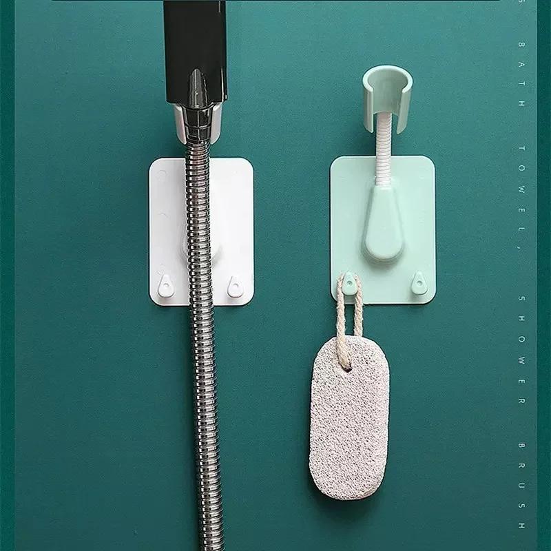 Solid Color Concise Universal Rotation Shower Holder Suction Cup Bathroom Accessories Small Tools Fashion Household Supplies