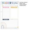 Bohemian Rainbow Teacher Notepad Gratitude Gift with To-Do Lists Contact Log & Notes Section Inspirational Planner for Educators