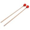 1 Pair Marimba Mallets Medium Hard Yarn Head with Maple Handle for Percussion Playing MQ?06Red
