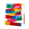 2Meters Colorful Gym Ribbon with Twirling Rod Ribbon Wand for Artistic Dancing Dance Ribbons Gymnastics Ribbon for Kids