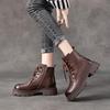 The First Layer of Cowhide Martin Boots for Women's Autumn and Winter 2025 New Retro Lace-up Versatile Leather Rubber Short Boots for Children