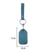 PU Leather Card Holder Keychain Key Ring Door Lock Access Tags ID Card Case Keychain Access Card Bag Key Tag Ring