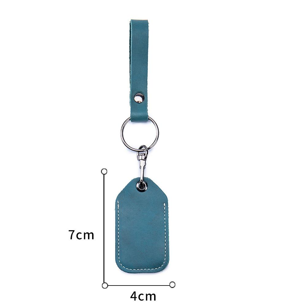 PU Leather Card Holder Keychain Key Ring Door Lock Access Tags ID Card Case Keychain Access Card Bag Key Tag Ring