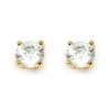 [M9492] - Gold Plated Earrings 'Essentiel' White Gold - 4 Mm