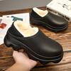 Waterproof Home Shoes New Winter Cotton Slippers Women's Thick Dragging Plush Shoes Men's Super Comfortable Indoor Cotton Shoes