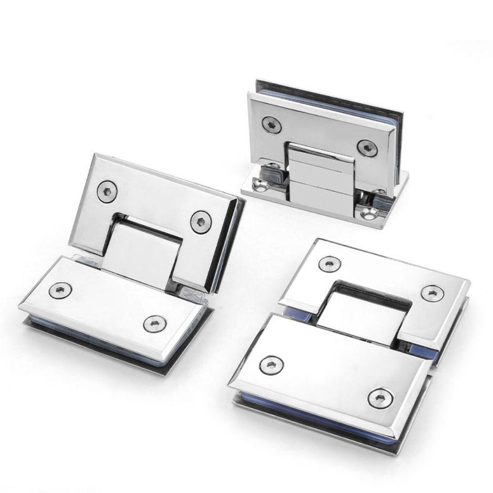 90°/135°/180° Зажим-кронштейн для стеклянной двери Фурнитура для двери из нержавеющей стали Петли для двери ванной комнаты Ванная комната