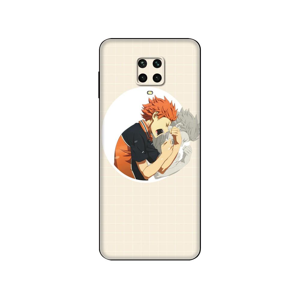 Black Tpu Case For Xiaomi Redmi 7A 8 8A 9 9A 9C Case Redmi Note 8T 8 Pro T Note 9 9S 9 Pro Haikyuu Hinata Attacks Anime Bling