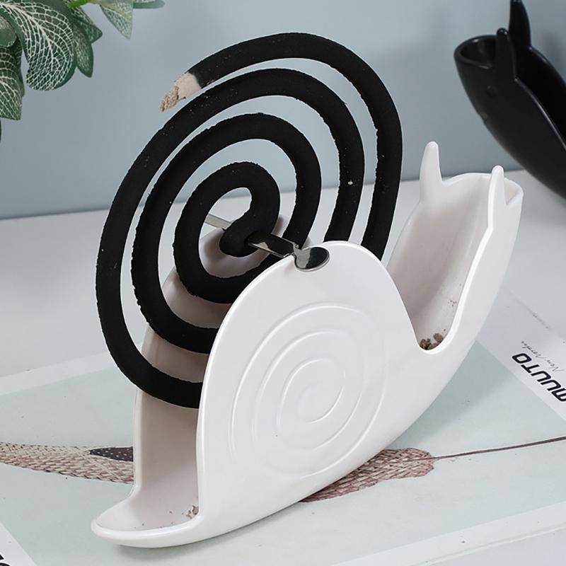 Creative Snail Shape Mosquito Coil Incense Holder Shelf Retro Unique Stand Cute Ornament For Home Bedroom Decoration